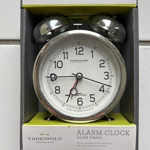 Threshold Silver Finish Alarm Clock